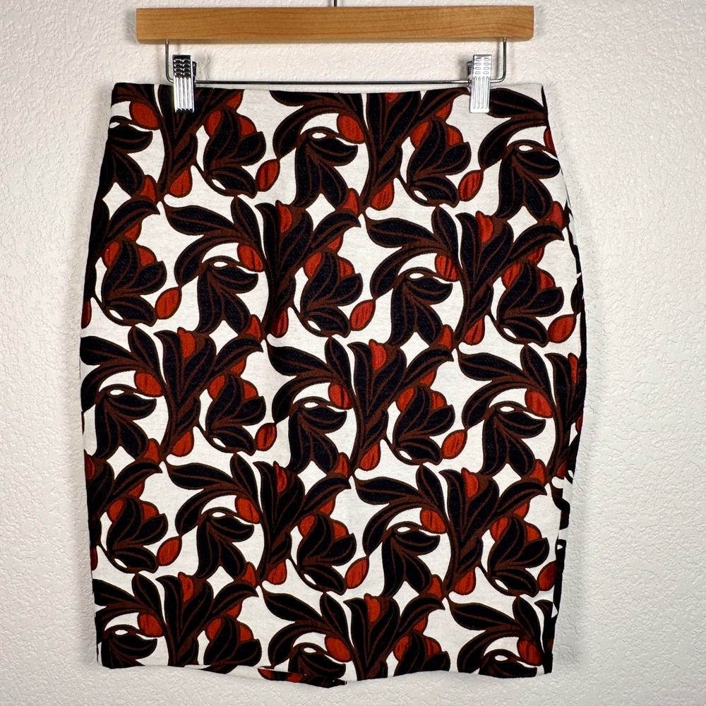 Ann Taylor‎ Petite Vine Jacquard Embroidered Pencil Skirt 10P - Picture 2 of 12